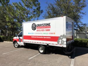 Graystone Restoration box truck graphics