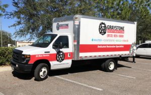 Graystone Restoration box truck graphics