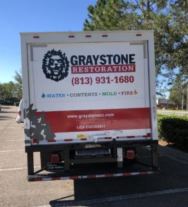 Graystone Restoration box truck vehicle graphics