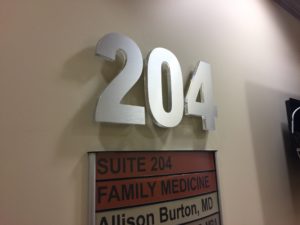 Lobby Sign Acrylic Letters with Brushed Aluminum for Florida Medical Clinic in Wesley Chapel, FL