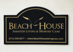 Routed (sandblasted) sign for Beach House