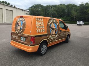 Vehicle Graphics wrap for Mosquito Hunters, Rear