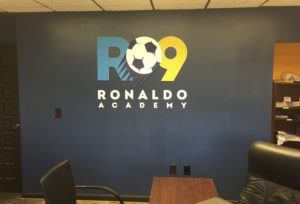 Ronaldo Academy Routed Lobby Sign