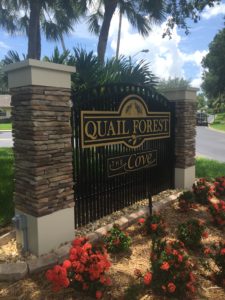 Quail Forest Routed Monument Sign 