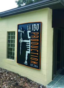 Exterior routed sign for JBO Production