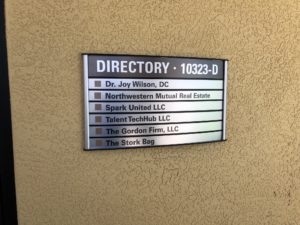 Custom Directory Sign for Office Suites