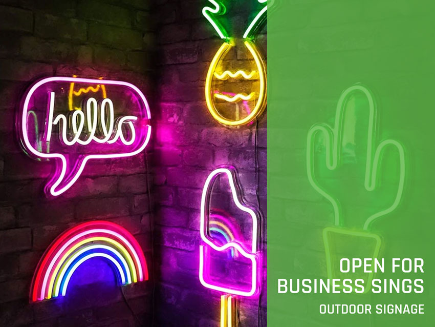 Neon Open for Business Signs - Signs Insight Tampa Bay, Clearwater, St Petersburg FL