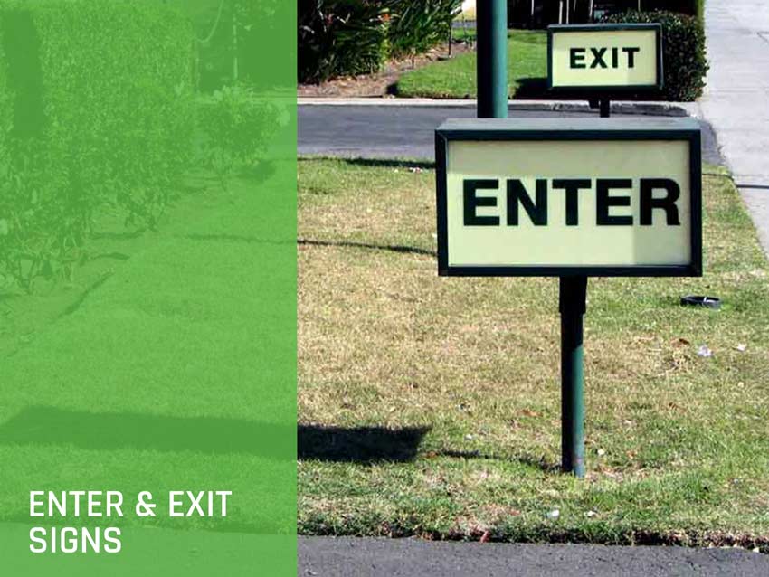 Enter & Exit Signs - Signs Insight Tampa St Petersburg Clearwater Orlando